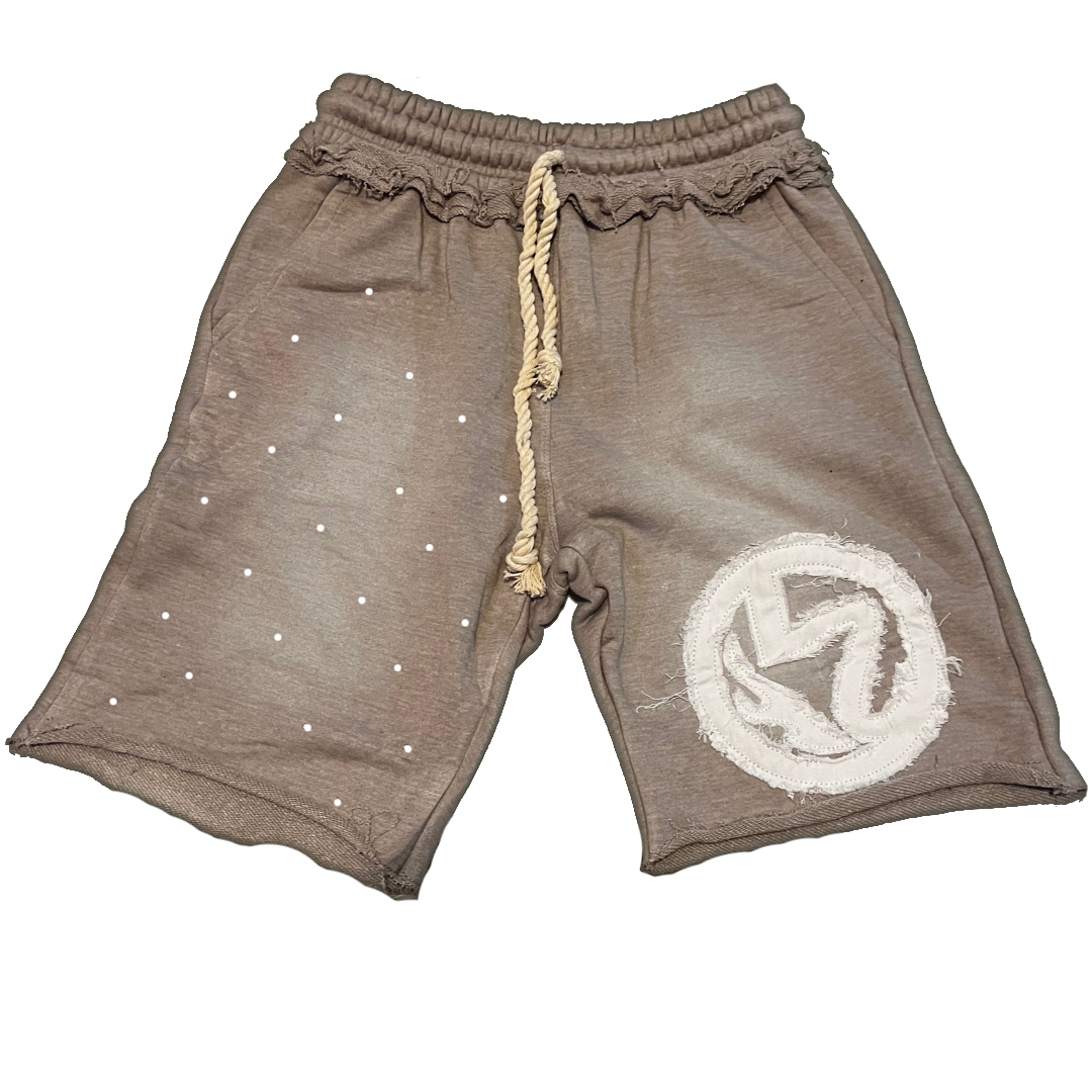 LOST STUDIOS® Distressed Sweatshorts "Worn Graphite"